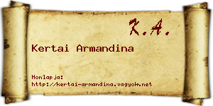 Kertai Armandina névjegykártya